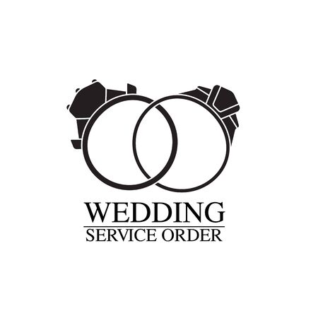 vector image of logo wedding service. Trendy concept for jewelry or expensive productsのイラスト素材