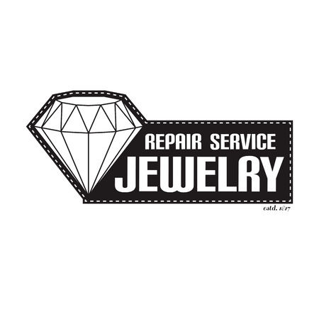 vector image of logo jewelry service. Trendy concept for repair shop or maintenance of jewelry or expensive productsのイラスト素材