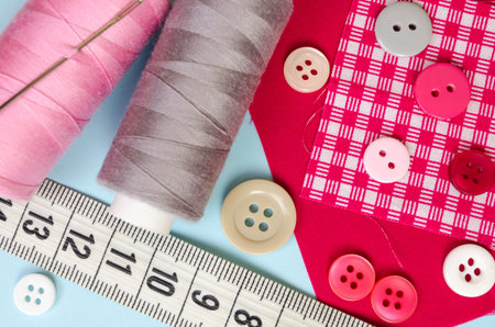 great set for sewing or clothing repair. Handmade concept