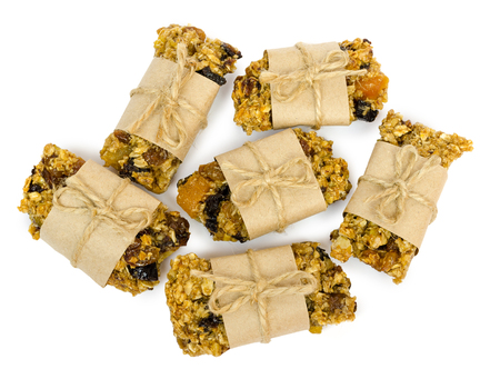 delicious homemade pastries. Granola with organic inhibitors. Concept of healthy food for weight lossの写真素材