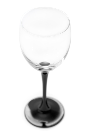 Empty wine glass. Isolated on white background.の写真素材