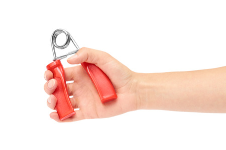 sport hand expander isolated on white background.の写真素材