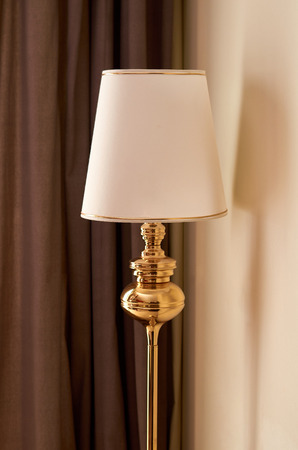 Floor lamp, decorative torchere in the room.の写真素材