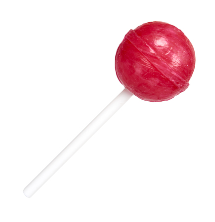 Color lollipop, bright cool candy. Isolated on white backgroundの写真素材