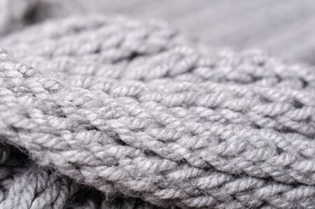 Gray textile and texture background. Fabric macro photography, cloth pattern.の写真素材