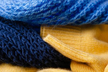 Textile and texture background. Fabric macro photography, cloth pattern.の写真素材