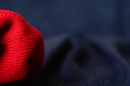 Blue textile and texture background. Fabric macro photography, cloth pattern.