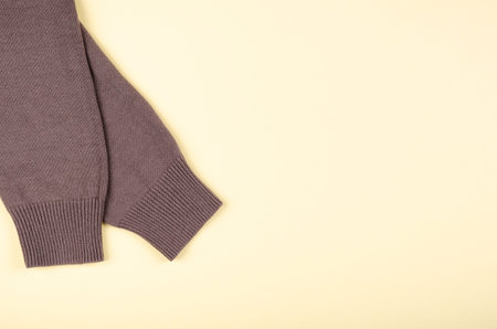 Textile, shirt composition on color background. Flat lay, layout and tabletop mockup with copy...
