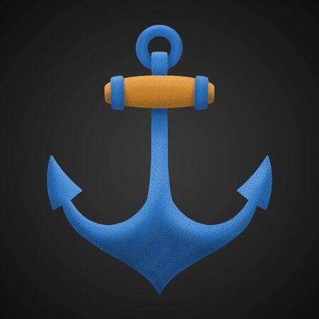 Nautical anchor illustration, marine symbol.の写真素材