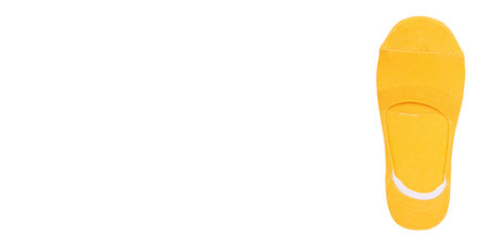 Yellow cotton socks, foot clothes.の写真素材