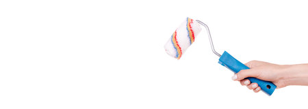 Striped wool paint roller, home decoation and improvement.