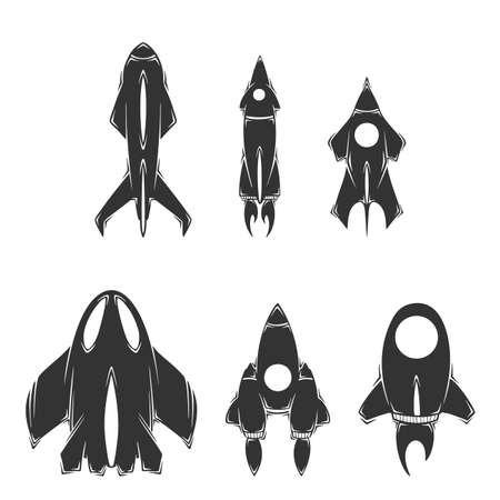 Hand drawn vector of spaceship.のイラスト素材