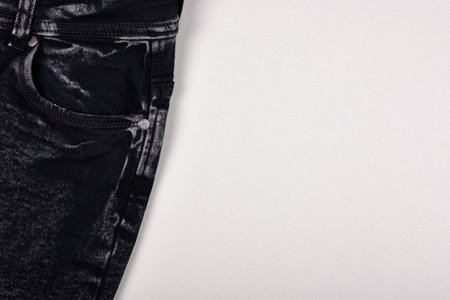 Close up denim texture, cotton pattern photo.の写真素材