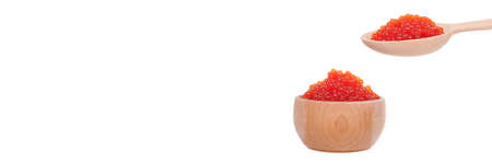 Luxury red caviar, expensive healthy seafood.の写真素材