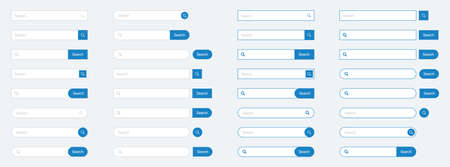 Search bar set in flat design, minimalistic style.のイラスト素材