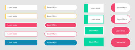 UI web and mobile buttons, minimalistic design vector.のイラスト素材