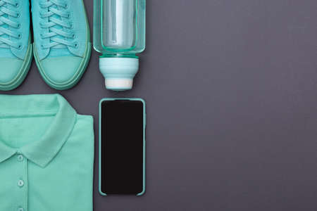 Woman cotton clothes flat lay imageの写真素材