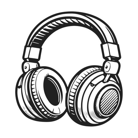 Wireless headphones on a white background. Vector illustrationのイラスト素材
