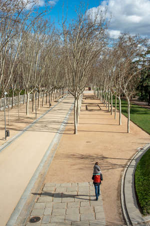 A walk through the Arganzuela park in Madrid.の写真素材