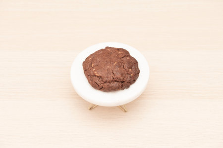 Baked cookie with red velvet pie flavor filling