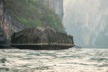 Cliffs on Thai Islands in the Andaman Seaの写真素材