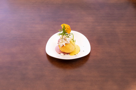 The Lima cause was first prepared in the colonial period. The Spanish knew about the pre-Hispanic dish kausay, and they took the simple recipe of potatoの写真素材