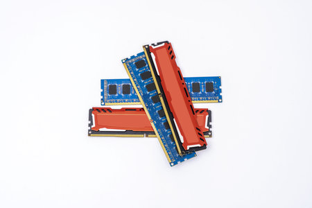 Some mixed ddr3 and ddr4 ram memory modules on a plain white surface