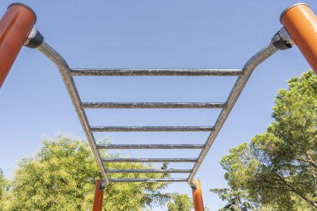Metal parallel bars with anti-corrosion treatment located