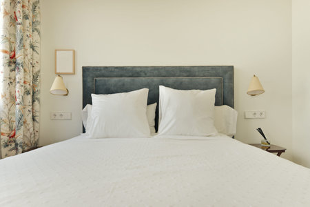 Lighting plays an important role in bedroom designの写真素材