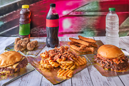 The burger evolution has meant that it is ultimately taken as a whole, and also throughout its history different ingredients have been addedの写真素材