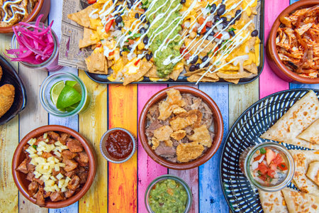 Whether at a street stand or in a fancy restaurant, tacos offer a unique dining experienceの写真素材