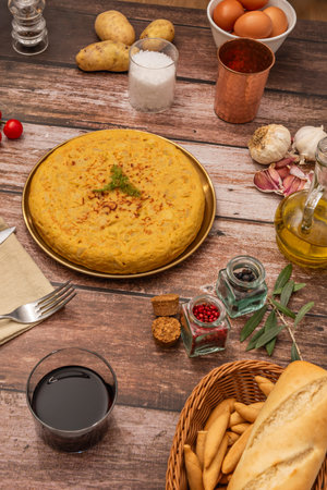 the Spanish omelette is a reflection of the Spanish spiritの写真素材