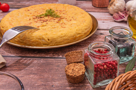 the origin of the tortilla in the province of CÃ¡ceresの写真素材