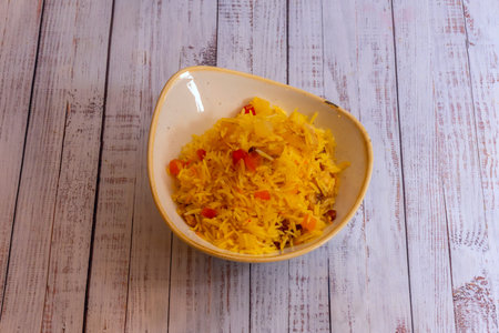 Biryani: The ultimate rice dish, cooked in layers with meat or vegetables, spices, yogurt, and sometimes nutsの写真素材