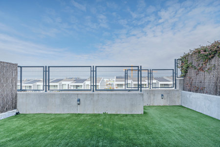 For those looking for low-maintenance alternatives, artificial turf has made significant strides in realism and durabilityの写真素材