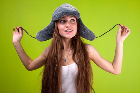 On green background.の写真素材