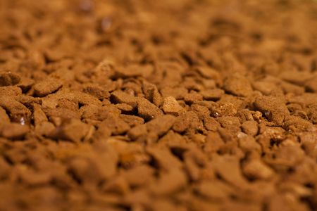 Closeup of the instant coffee background. Selective focus.の写真素材