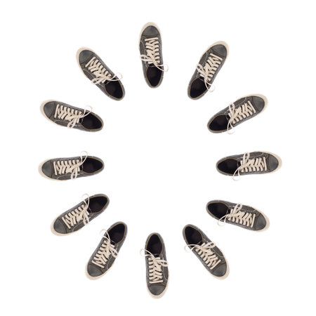 Shoes concept. Isolated on white.