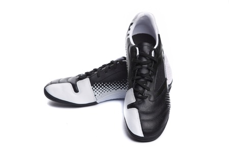 Footbal boots. Soccer boots. Isolated on white.の写真素材