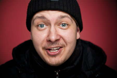 Man portrait. Closeup.の写真素材