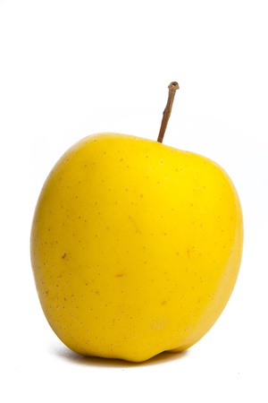 Yellow apple. Studio shot.の写真素材