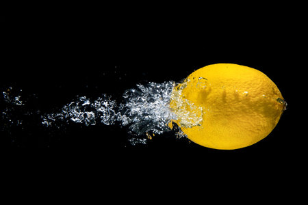 Lemon under water