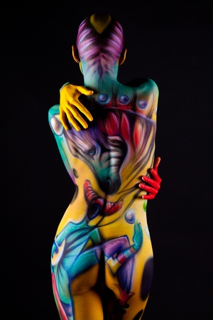 portrait of nude girl. boadyart.の写真素材