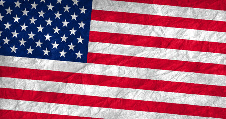 Old and ripped USA flag