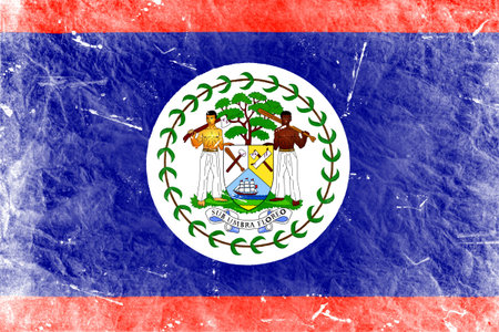 The Belize flagの写真素材