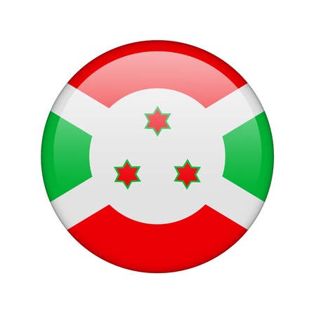 The Burundi flag in the form of a glossy icon.の写真素材