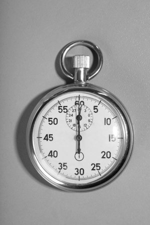 Stopwatch on a gray background