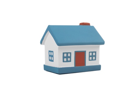 A model house isolated on a white backgroundの写真素材