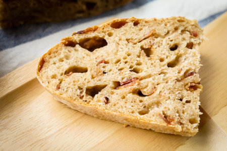 Mixed rye-wheat whole grain homemade sourdough bread