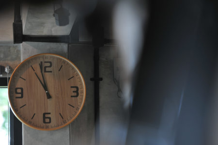 clock on the wall in restaurant